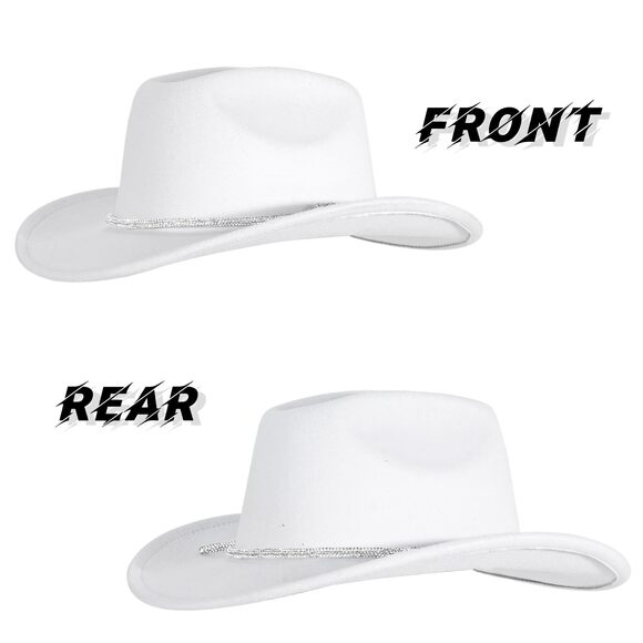 3825 Womens Rhinestone Cowboy Hat Wide Brim Diamond-glitter-western-cowgirl main image 4